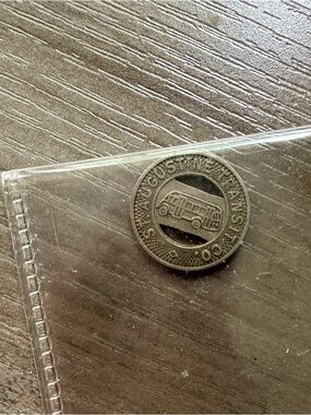 2 for $15 sale: vintage transportation token St. Augustine Transit Co., bus fare